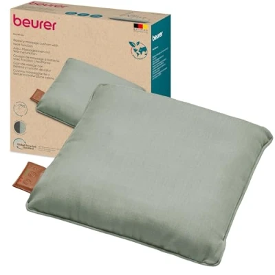 Afbeelding van Beurer MG 139 Accu massagekussen met warmtefunctie Draadloos Inschakelbare warmte Gemaakt van gerecycled materiaal Machinewasbaar Automatische uitschakeling 40 x cm