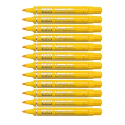 Afbeelding van Pentel, Permanente marker N50, zwart, geel, verpakking van 12 stuks