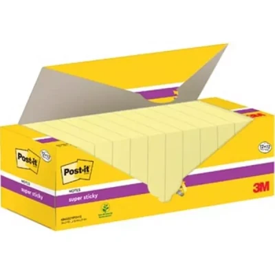 Afbeelding van Post it, Plakbriefje, Sticky notes Super Notes, 76 x mm, 12 + (76 mm)