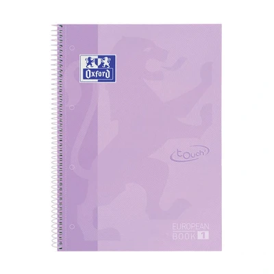 Image de Oxford Touch cahier à spirale A4+ 90 g/m² 80 feuilles ligné violet pastel