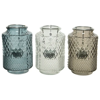 Afbeelding van theelicht glas d9.5h14.5 cm a3 Decoris