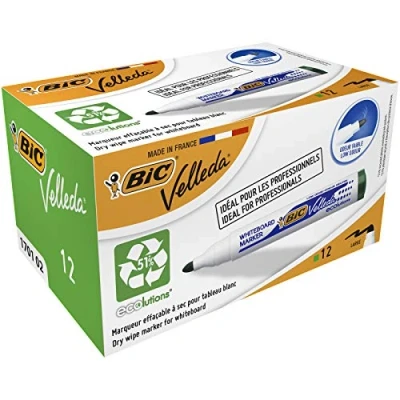 Image de Bic Marqueurs pour tableaux blancs &quot;Velleda&quot; , pointe ogive, Vert