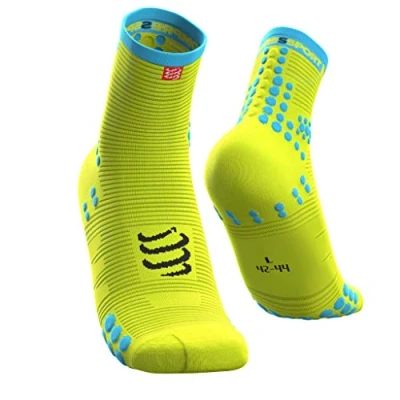 Afbeelding van Compressport Pro Racing Socks V3.0 Run High Fluo Yellow maat : 35 38