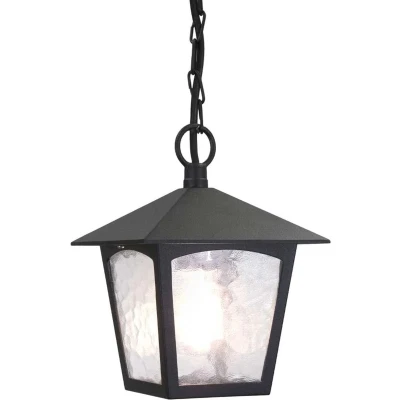 Afbeelding van Elstead Lighting, Wandlamp + plafondlamp, York buiten hanglamp E27 29cm zwart IP43 (E27)