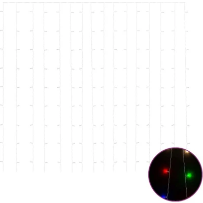 Afbeelding van Lichtsnoergordijn met 300 LED&#039;s en 8 functies 3x3 m meerkleurig