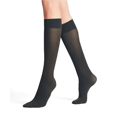Afbeelding van Falke KNIESTRÜMPFE PURE MATT Sokken, Dames, Maat: 39 42, Graphite (3146)