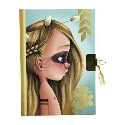Afbeelding van Avenue Mandarine CO180C een dagboek Wild 240 gelinieerde pagina&#039;s, 11 x 14 cm, met hangslot, blauw