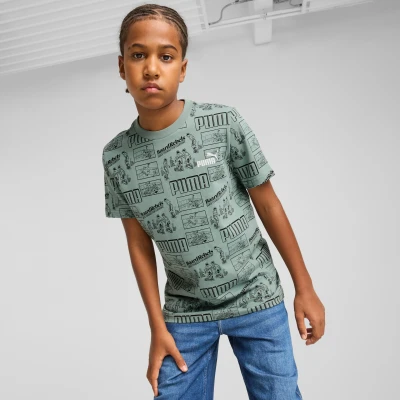 Afbeelding van Puma MID 90S Youth Tshirt print voor kinderen, Maat: 152, Green moon