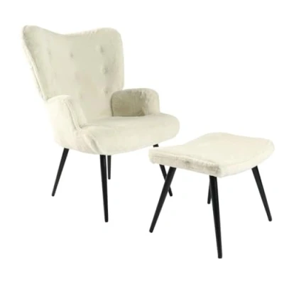 Afbeelding van Armstoel Home ESPRIT Wit Polyester Metaal 72 X 74 97 cm