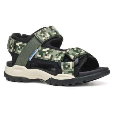 Afbeelding van Geox Borealis BOY Outdoorsandalen voor kinderen, Maat: 36, Green/black Textiel