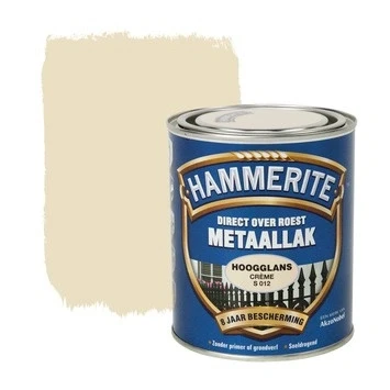 Afbeelding van Hammerite Metaallak Hoogglans Créme 0,75 liter