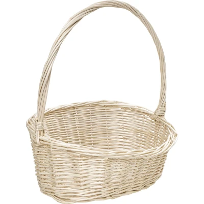 Afbeelding van Creative Home Rieten mand met handvat 37x30x37cm Picknickmand Planten Decoratie Paasmandje Handgemaakt