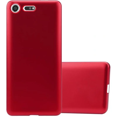 Afbeelding van Cadorabo Hoesje geschikt voor Sony Xperia XZ PREMIUM in METALLIC ROOD Beschermhoes gemaakt van flexibel TPU silicone Case Cover