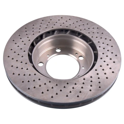 Afbeelding van FEBI BILSTEIN 44094 Remschijf Vooras rechts 318 28 5 130 geperforeerd/interne ventilatie Gecoat PORSCHE: 911 Coupe, Cayman, Boxster