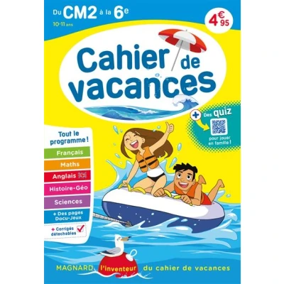 Image de Cahier de vacances 2025, du CM2 vers la 6e 10 11 ans