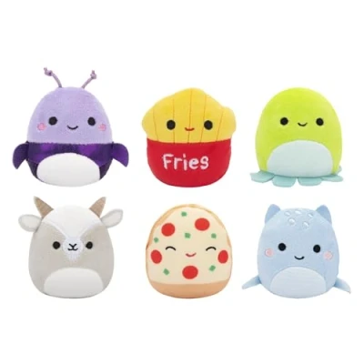 Afbeelding van MicroMallows by Squishmallows 6,5cm 6 Pack Plush Floyd, Pep, Lune, Walkers, Orphine, Axel