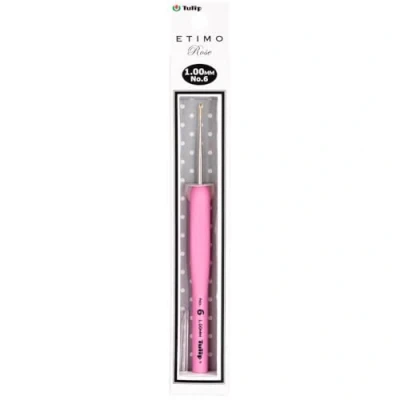 Afbeelding van Tulp Etimo Rose haaknaalden staal softgrip 1.00mm Per Stuk