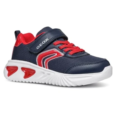 Afbeelding van Geox J Assister Boy C Sneakers voor jongens, Navy / Rood