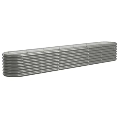 Afbeelding van Plantenbak 260x40x36 cm gepoedercoat staal grijs