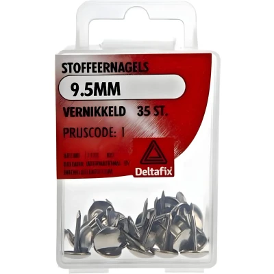 Afbeelding van Deltafix Stoffeernagels vernikkeld 9.5 mm 35 stuks