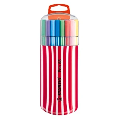 Afbeelding van Tekenstift STABILO Pen 68 Zebrui framboos x 20 kleurstiften met middelgrote punt