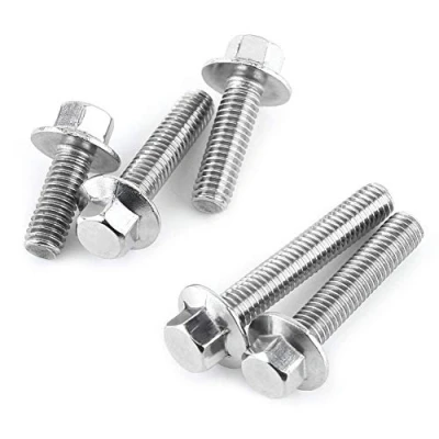 Afbeelding van 10 stuks M6 SS304 zeskantschroeven van roestvrij staal met cilinderkop en bouten (M6 x 16)
