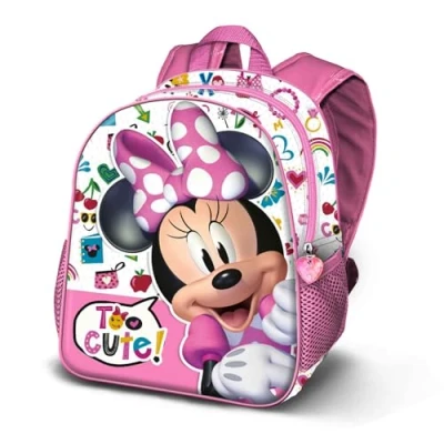 Afbeelding van Disney Minnie Mouse Too Cute Basic rugzak, Roze, 31 x 39 cm, inhoud 18,2 l, één maat, rugzak te schattig, schattig