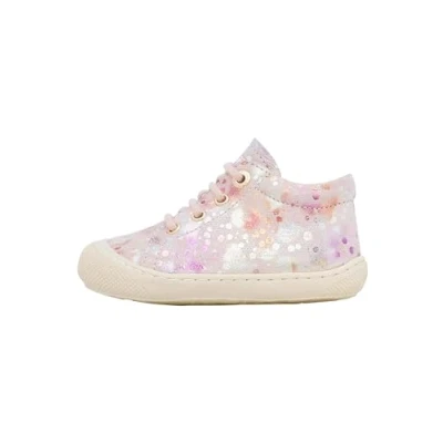 Afbeelding van Naturino Chaussures d&#039;apprentissage Cocoon en daim avec imprimé marguerites, Rose, 17 EU
