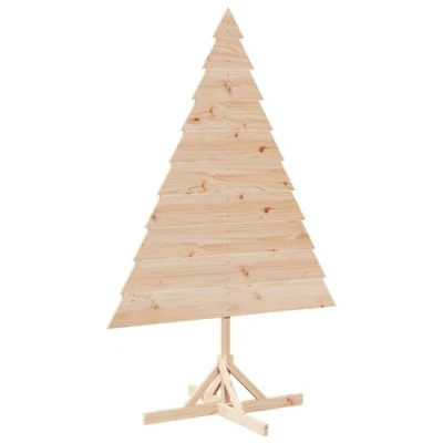 Afbeelding van vidaXL Kerstdecoratie kerstboom 180 cm massief hout