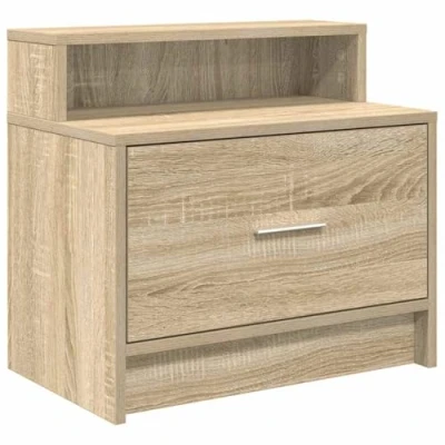 Afbeelding van Nachtkastje met lade 51x31x47 cm sonoma eikenkleurig