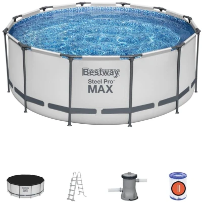 Afbeelding van Bestway Steel Pro Max™ 366x122 Cm Rond Stalen Frame Bovengronds Zwembad Wit 10250 Liters