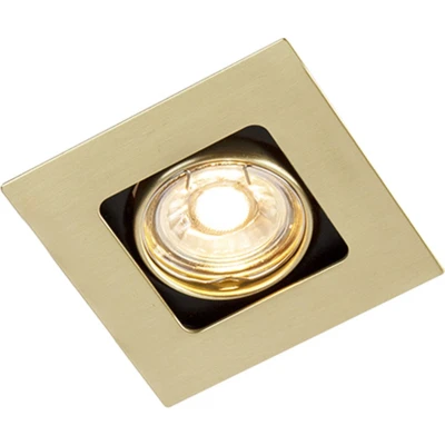 Afbeelding van QAZQA artemis Art Deco Inbouwspot 1 lichts L 100 mm Zwart Goud Woonkamer Slaapkamer Keuken