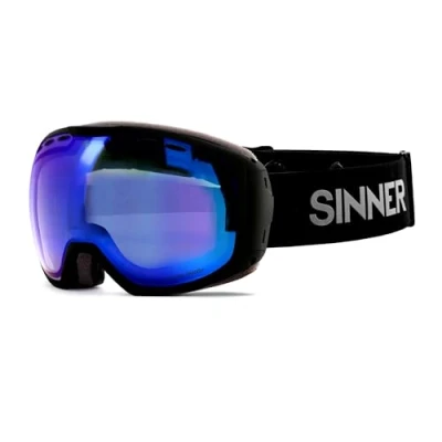 Afbeelding van Sinner Mohawk skibril Mat Zwart Blauwe lens