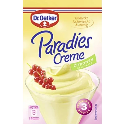 Afbeelding van Dr. Oetker Paradise Cream Citroen (Paradies Creme Zitrone) Totaal gewicht: 72,5 g
