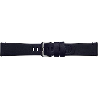 Image de Strap Studio Essex Leather Band Bracelet de montre pour intelligente noir Samsung Gear S3 Classic Frontier; Galaxy Watch (46 mm)