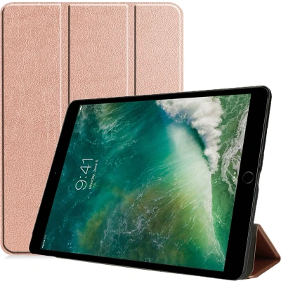 Afbeelding van imoshion Tablet Hoes Geschikt voor iPad Air 10.5 (2019) / Pro (2017) Trifold Bookcase Rosé Goud /Rosé