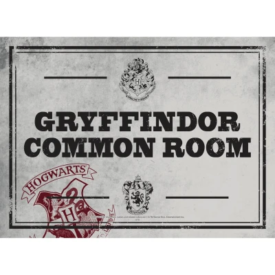 Afbeelding van Harry Potter Gryffindor Common Room Klein Tinnen Bordje