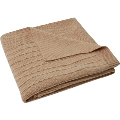 Afbeelding van Jollein Deken Ledikant Pure Knit Biscuit GOTS