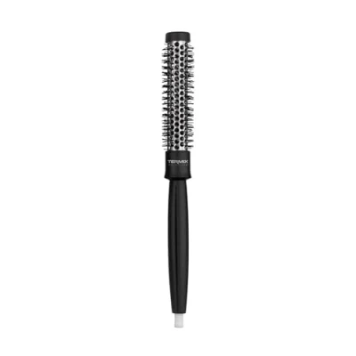 Image de Termix Brosse à cheveux professionnelle thermique ronde avec tube en aluminium pour conserver la chaleur et réduire le temps de séchage. Couleur : noir. Diamètre 17 cm. noir