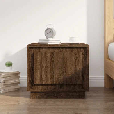 Afbeelding van Salontafel 51x50x44 cm bewerkt hout bruin eikenkleur