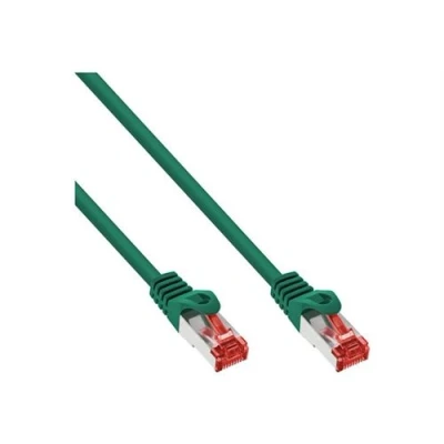 Image de InLine Cordon de raccordement RJ 45 (M) pour 10 m Paire torsadée blindée (SSTP) CAT 6 moulé vert