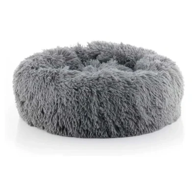 Afbeelding van InnovaGoods Dierenmand 60cm Hondenmand Kattenmand Fluffy Anti Stress Extra zacht Slip Grijs