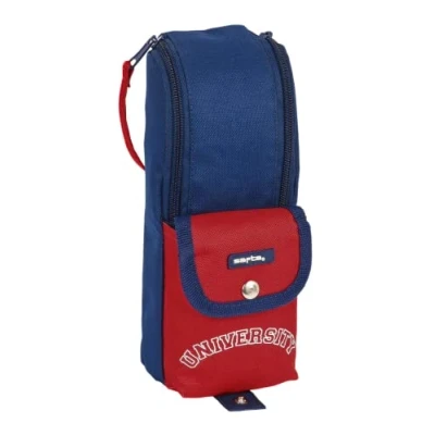 Afbeelding van Schoolpennenzak Safta University Rood Marineblauw (6 x 21 6 cm)