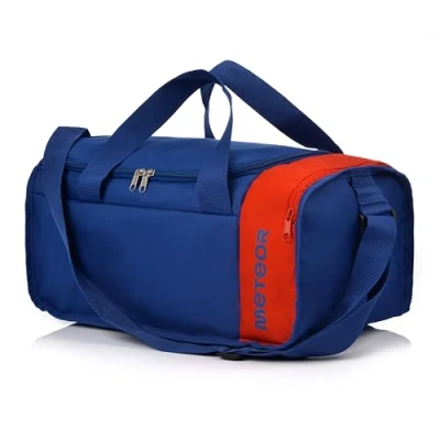 Afbeelding van Sac de sport Pour homme et femme fitness à bandoulière la piscine, le voyage, les vacances, camping, nuit, week end, camping Taille S : 20 l 40 Bleu/framboise