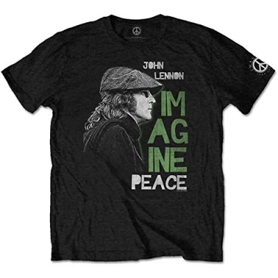 Afbeelding van John Lennon Imagine Peace Heren T shirt XXL Zwart