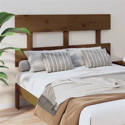 Afbeelding van vidaXL Hoofdbord 144x3x81 cm massief grenenhout honingbruin