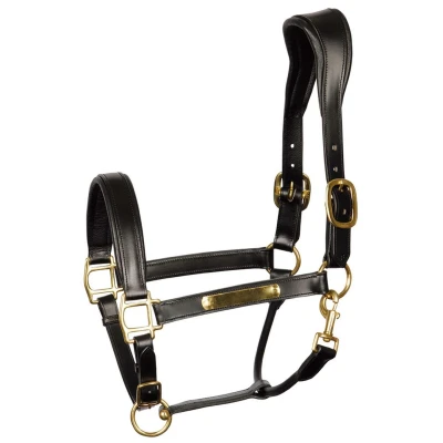 Afbeelding van Harry&#039;s Horse Halster leder Anatomic Cob Zwart