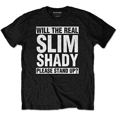 Afbeelding van Eminem The Real Slim Shady Heren T shirt L Zwart