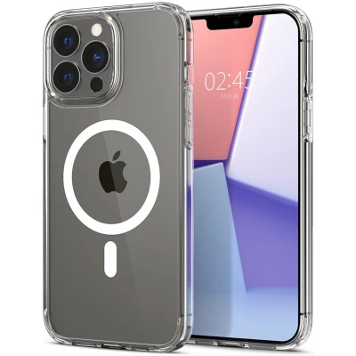 Afbeelding van Spigen Ultra Hybrid (magnetische ring) TPU met Air Cushion hoesje geschikt voor iPhone 13 Pro Max transparant
