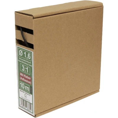 Afbeelding van Quadrios 23CA172 Krimpkous met lijm Zwart 1.6 mm Krimpverhouding:3:1 10 m